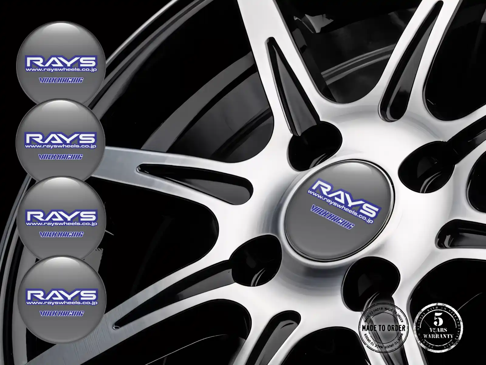 Rays Felgenplaketten Logo Premium Silikon-Labels